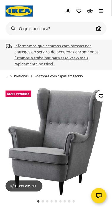 Poltrona Ikea Cinzenta