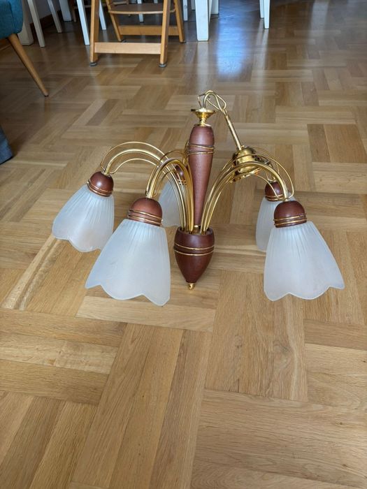 Solidny Żyrandol Metal-Lux włoski 5 żarówek [negocjowalny]