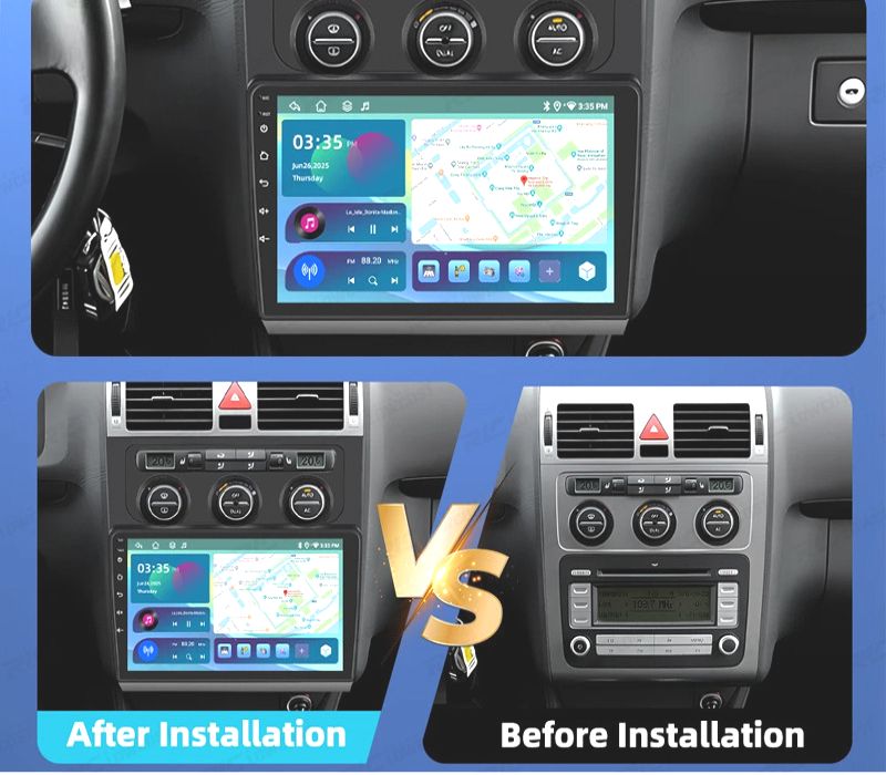 RÁDIO GPS ANDROID 13 VOLKSWAGEN TOURAN 03-06