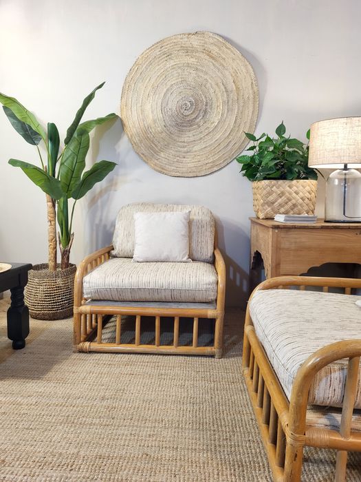 2 poltronas, cadeirao, sofa, bambu, mesa, vintage, rústico