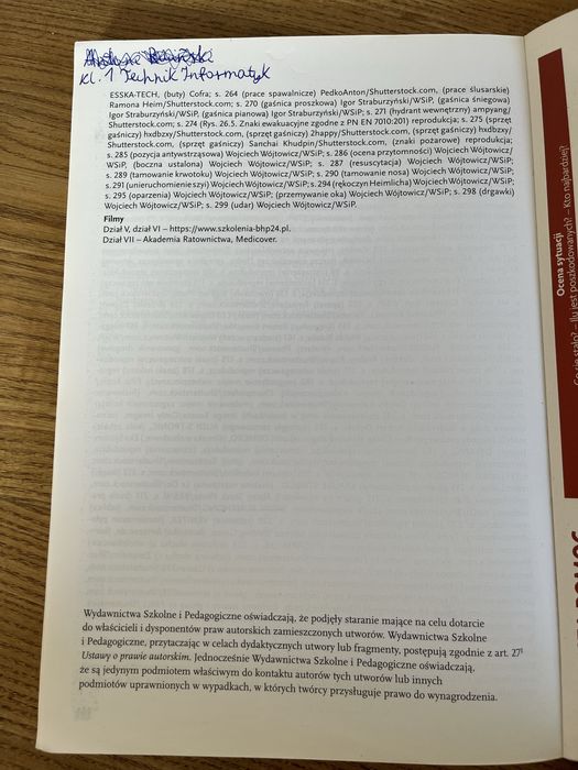 Książka „ Bezpieczeństwo i higiena pracy”
