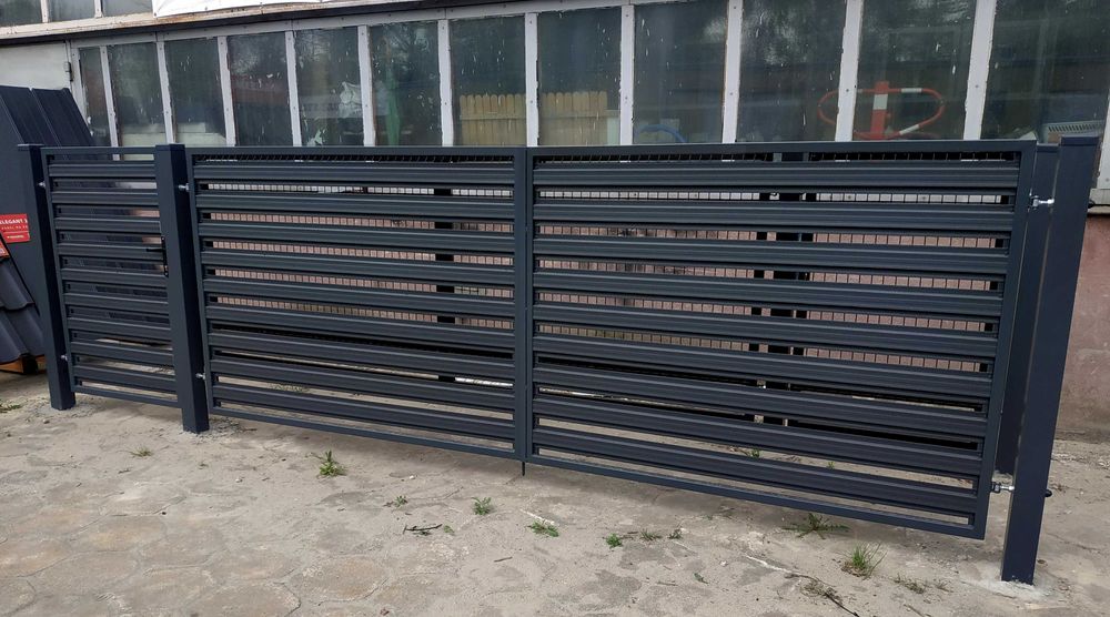 Brama dwuskrzydłowa Kompletna   , Ogrodzenia - PRODUCENT
