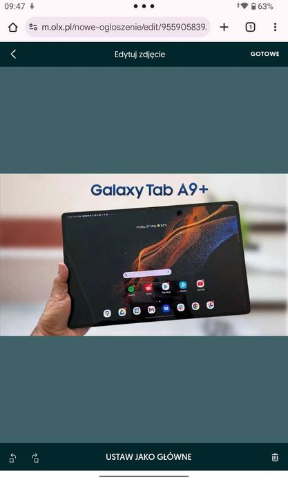 IGŁA. Super tablet Samsung A9+ . Ekran 11 cali