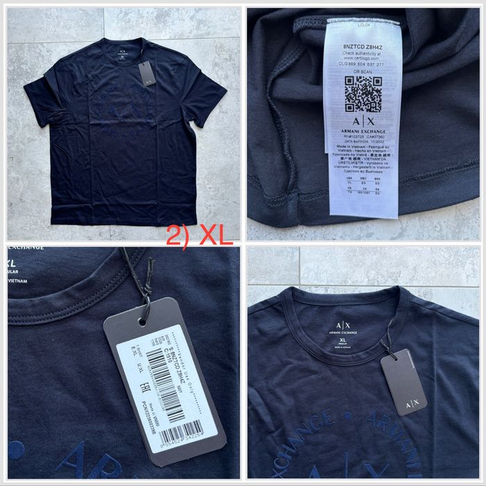 Футболка Armani Exchange чоловіча L XL нова біла оригінал синя чорна