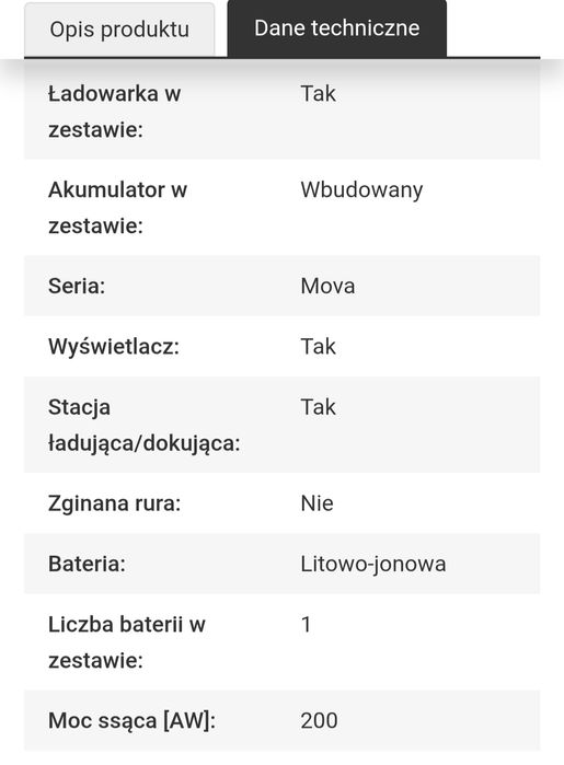 Odkurzacz Mopujacy Mova K20 Pro