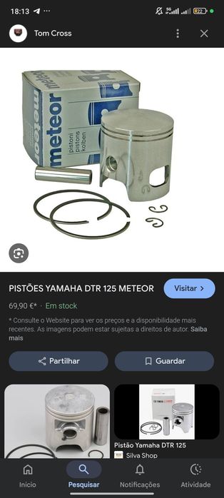 Pistão meteor 58mm dtr