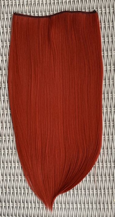 Premium Ultra włosy doczepiane, czerwony, flip in, hairband 47.