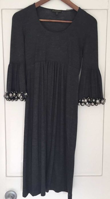 Burberry grafitowa z koralikami grafitowa