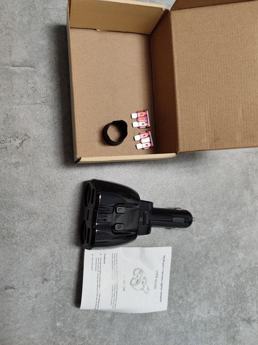 Ładowarka Samochodowa, LED, USB, USB C, 12 V/24 V, 80 W 5 w 1