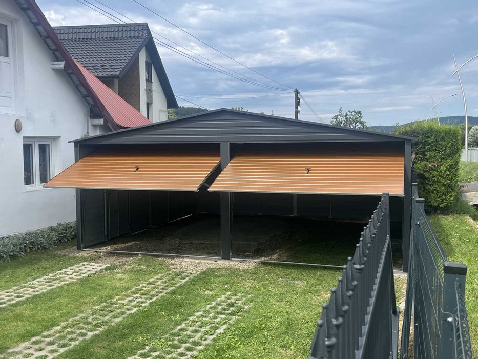 Garaż Blaszany Premium Drewnopodobny | Konstrukcja z ocynkowanego profila zamkniętego! - Więcej