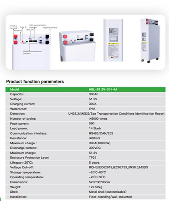 Акумулятор Anvolan LiFePO4 12V-50Ah (640 Вт) BMS, для ДБЖ