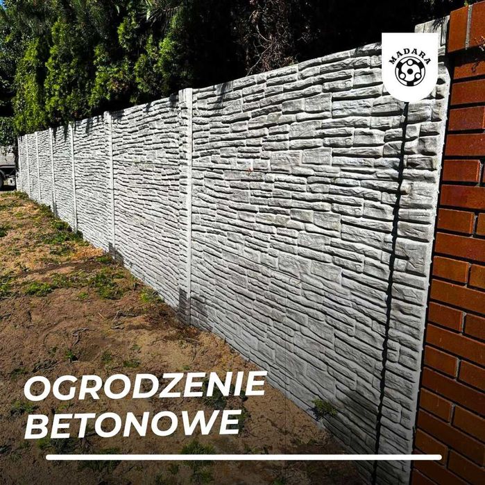 ogrodzenie betonowe, beton ogrodzeniowy sprzedaż i montaż