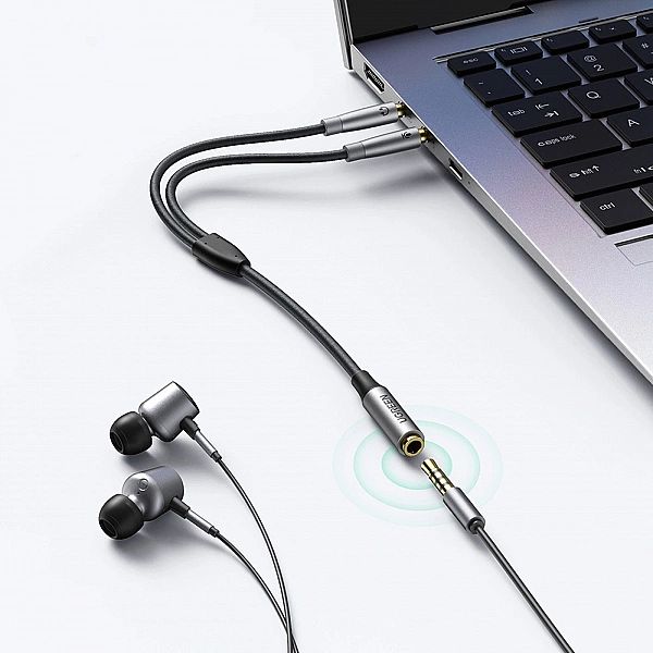 Ugreen kabel rozdzielacz AUX 3,5 mm mini jack (żeński) - 2x 3,5 mm min
