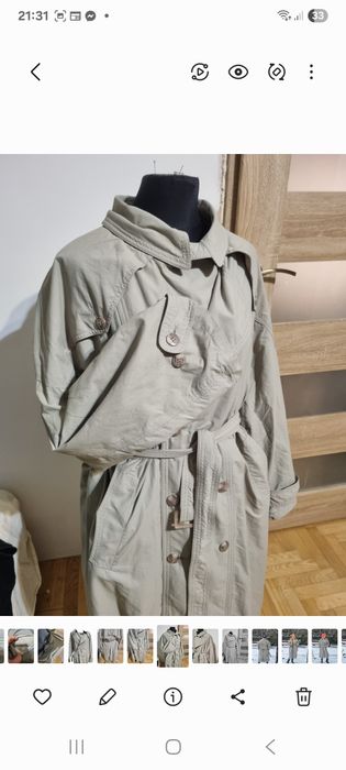 Fenomenalny Nowy płaszcz trencz prochowiec Germany oversize 52