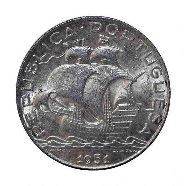 Moeda de 2.50 escudos de 1951 ,Prata