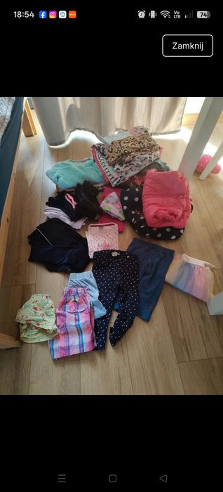 Ubranka dla dziewczynki rozmiar 110 -116 ma lato