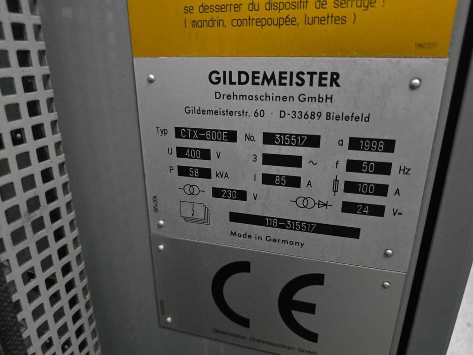 Tokarka CNC DMG GILDEMEISTER CTX600 V3 _ Oś C _ Napędzane Narzędzia