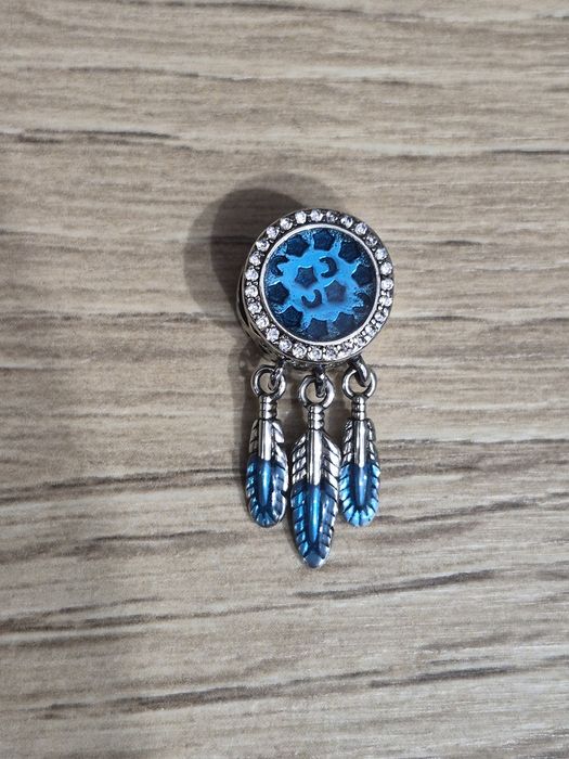 Charms niebieski łapacz snów do bransoletek Pandora S925