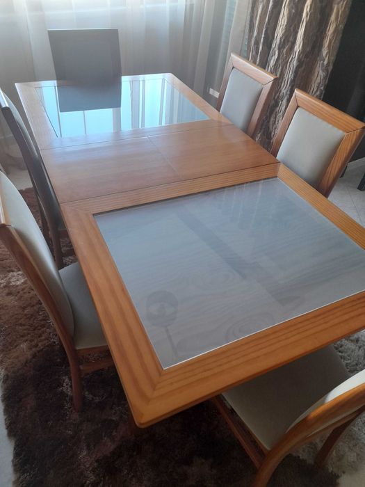 Selling a honey-pine wooden table