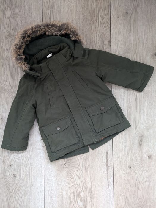 Parka dziecięca khaki r. 86- H&M