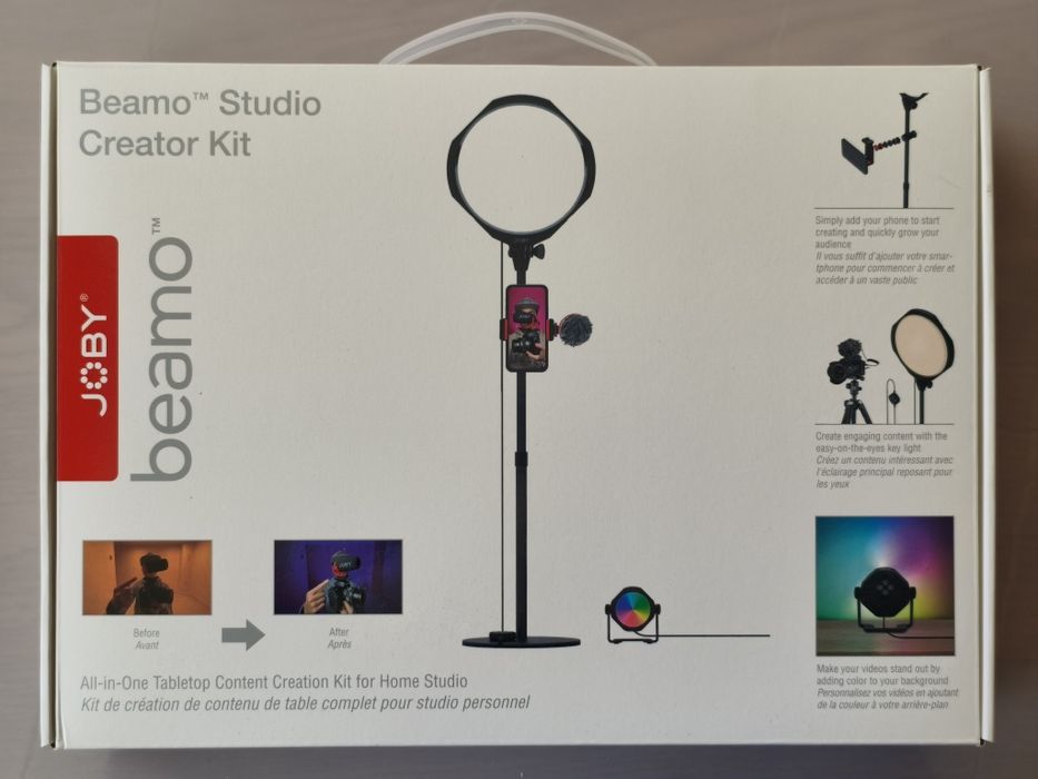 JOBY Beamo Studio Creator Kit кольцевая LED лампа RGB подсветка микрофон держатель телефона набор для блогера стримера YouTube TikTok