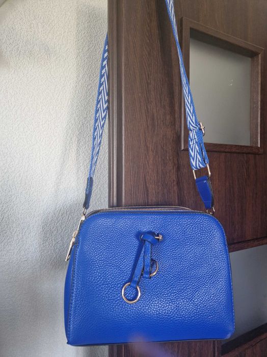 Torebka  damska  niebieska   granatowa  skóra ekologiczna  nowa