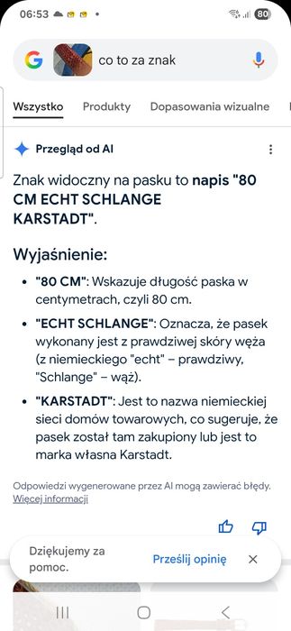 Pasek ze skóry węża