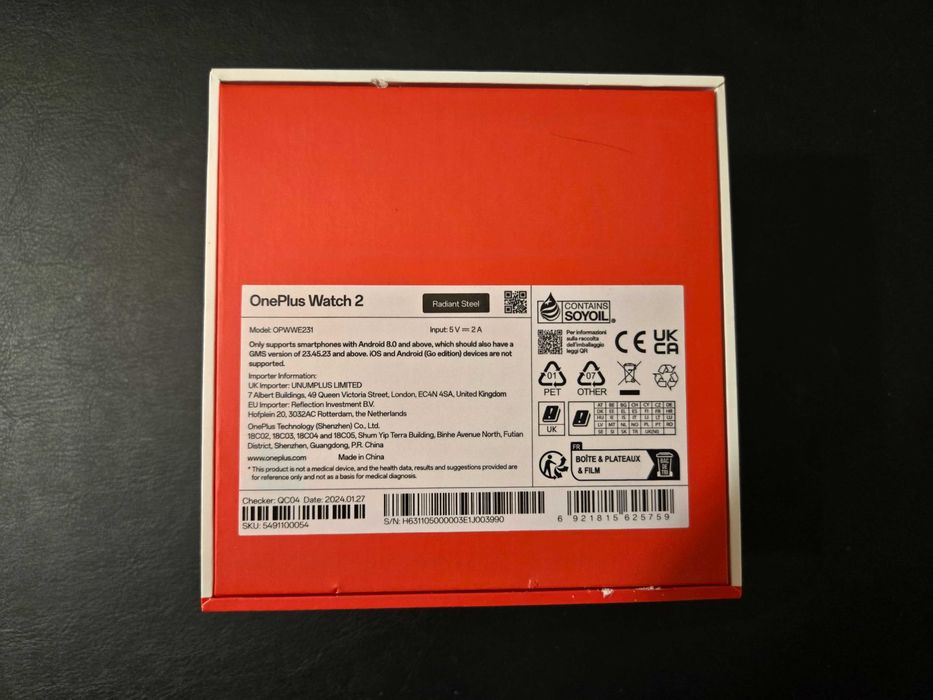 Relógio Inteligente OnePlus Watch 2