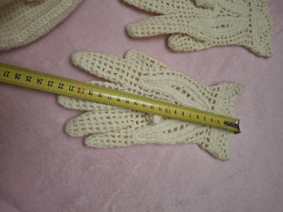 Вязаний набір берет, шарф б/в