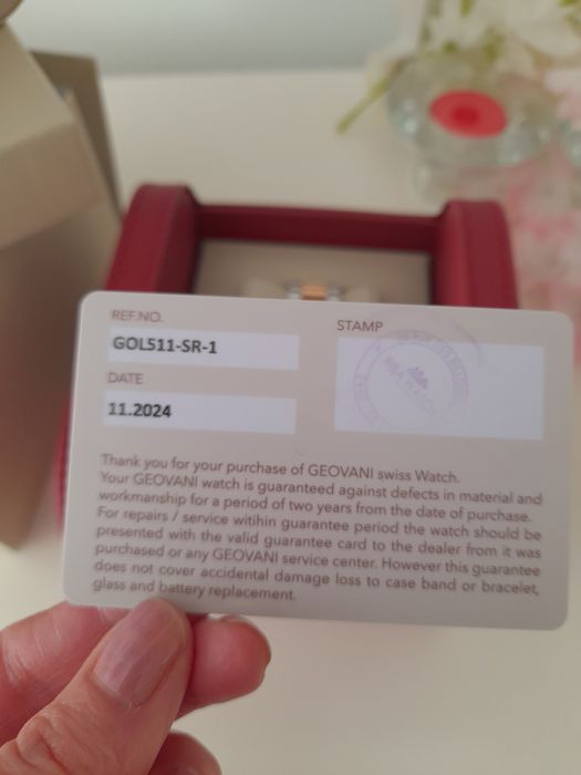 Relógio dourado e prateado "GeoVani"