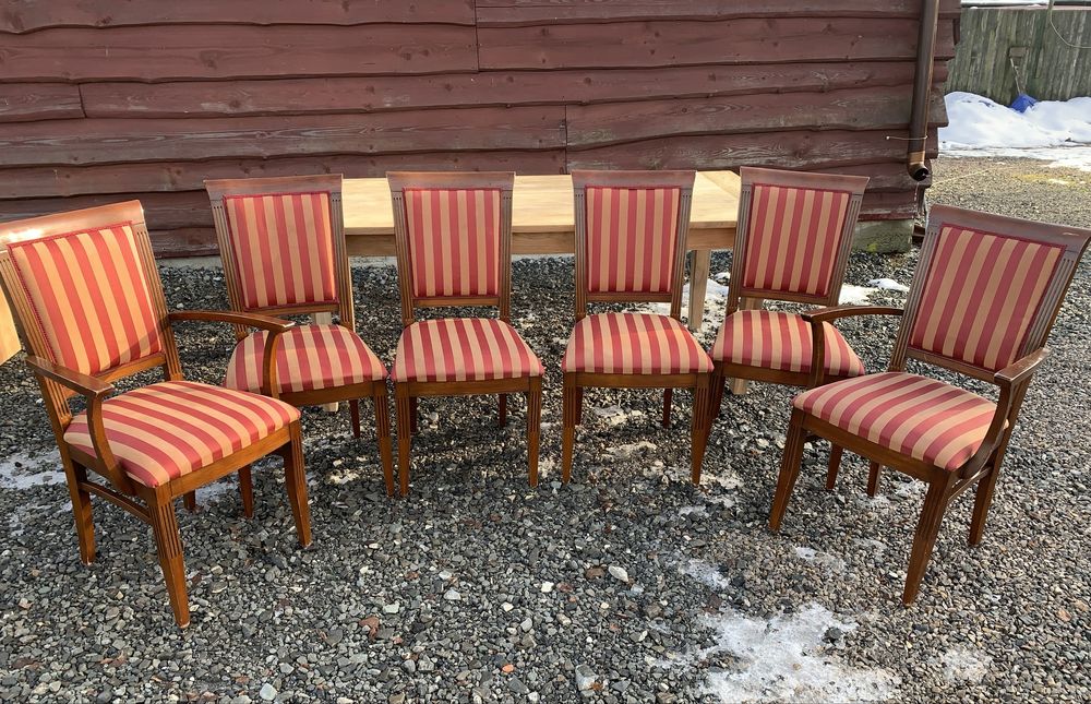 Krzesła eleganckie tapicerowane pasy