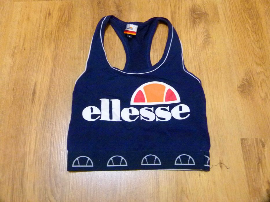 Ellesse top sportowy crop top granatowy bawełniany rozm 36 S