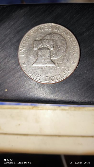 Монета 1 доллар США  Серебро