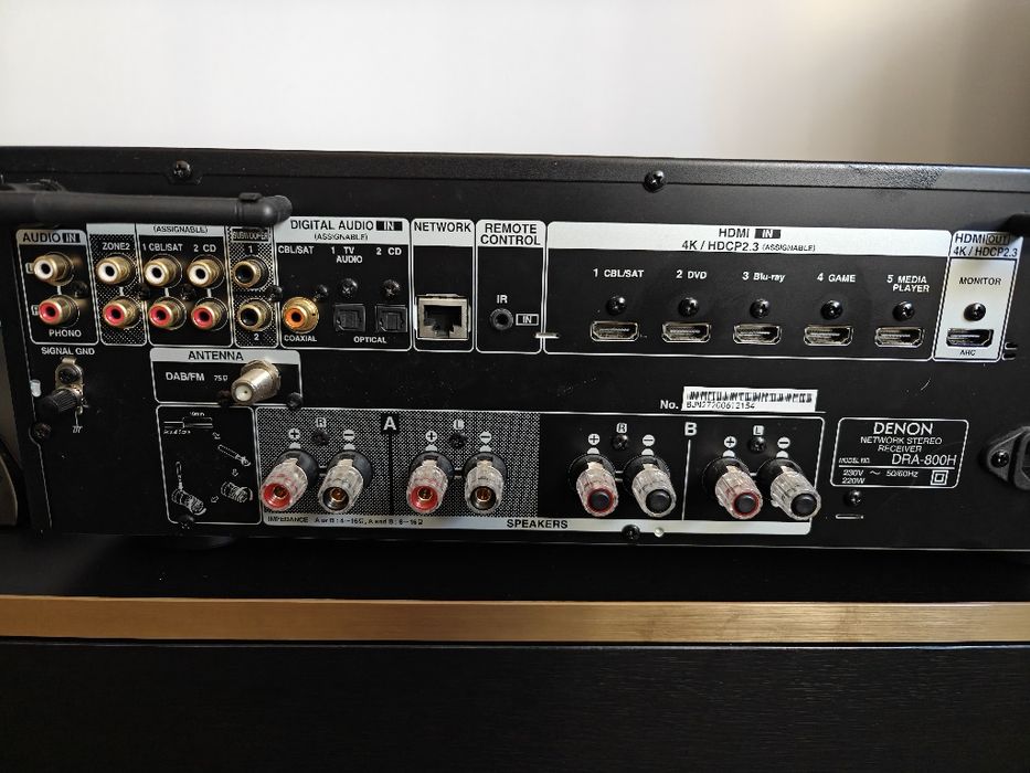 Amplituner stereo Denon DRA-800H 2x145W wzmacniacz subwoofer HDMI RCA