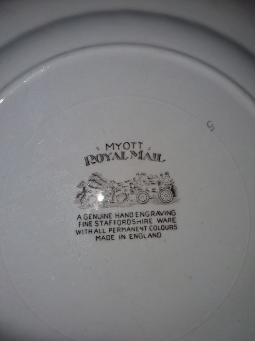 Conjunto de loiça da Myott Royal Mail