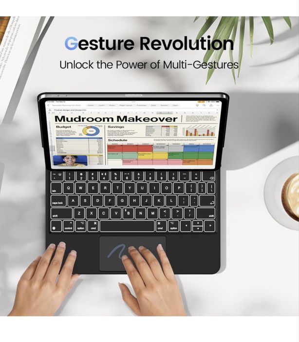 Чехол-клавиатура Apps2Car черный (для iPad Pro и iPad Air, 11 дюйма)