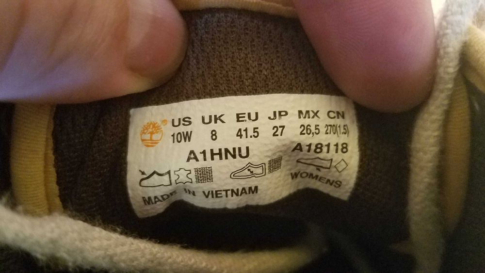 Buty Timberland 41/42 27cm Skóra* brązowe skórzane półbuty Ortholite
