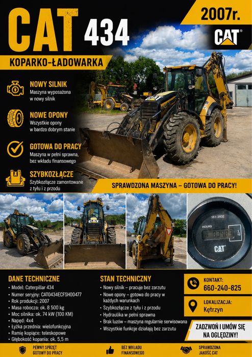 Koparko-ładowarka Caterpillar 434 | 2007 r