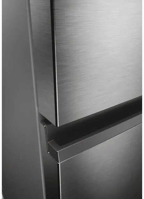 Lodówka Haier HTW5620DNMG z zamrażalnikiem dolnym 205 cm Srebrna