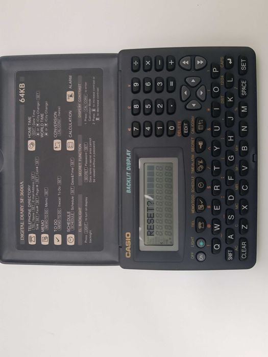 Casio SF-3600A kalkulator notes elektroniczny baza danych