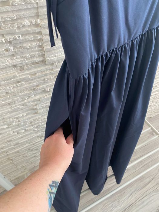 Lemonada nowa długa  sukienka z kieszeniami wiązaną granat