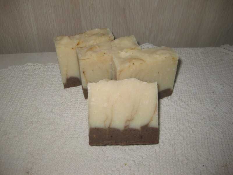 Натуральне мило "Рисове молочко та какао" ручної роботи з нуля