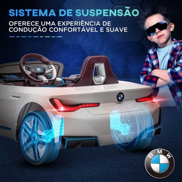 Carro Elétrico para Crianças BMW i4 12V - 115x67x45 cm - Branco