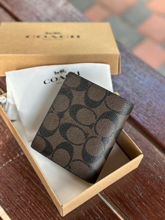 Гаманець жіночий Coach шкіряний snap wallet | женский кошелек коач Coach