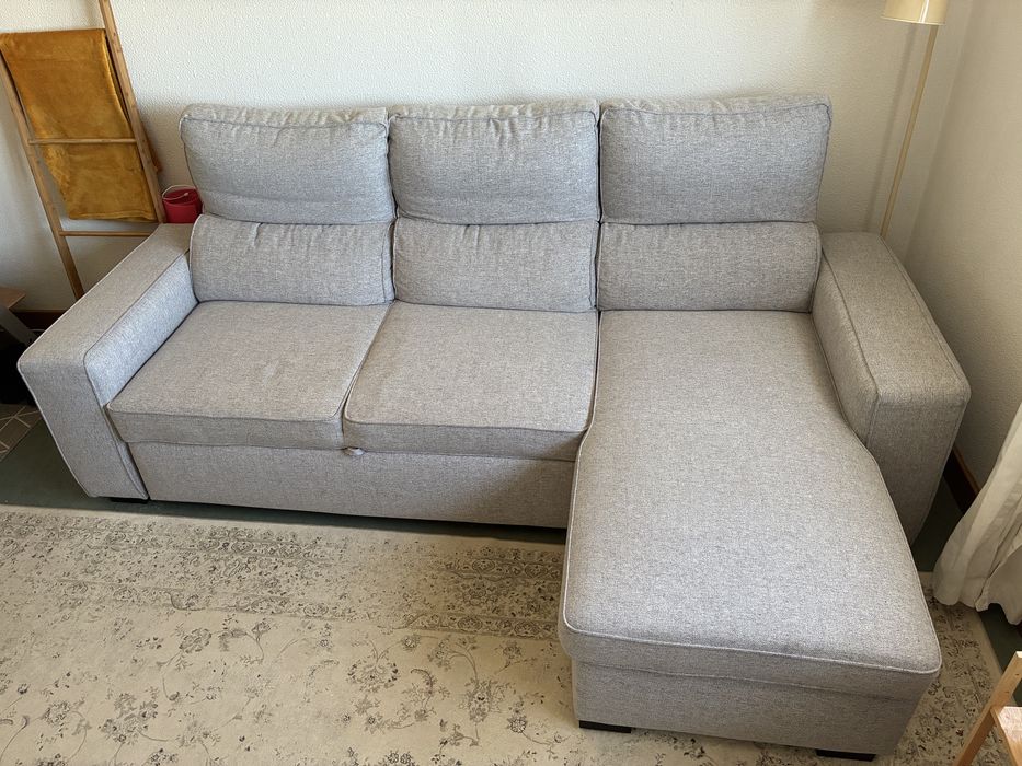 Sofá-cama c/ chaise longue - SANDLER Gato Preto