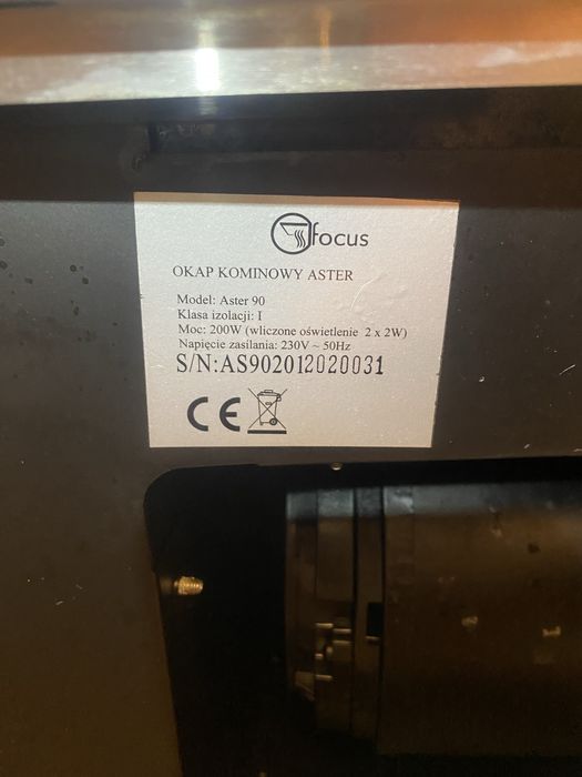 Okap Kuchenny kominowy Focus Aster 90