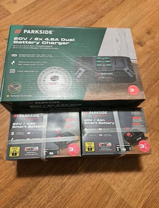 Akumulator Baterie 4ah parkside performance smart x2 i podwójna ładowa