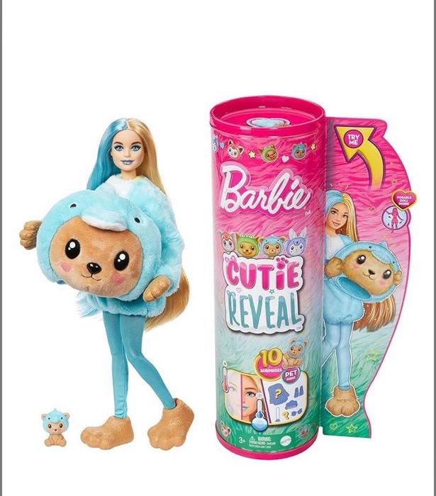 Лялька Барбі Сюрприз Ведмежа в костюмі дельфіна Barbie