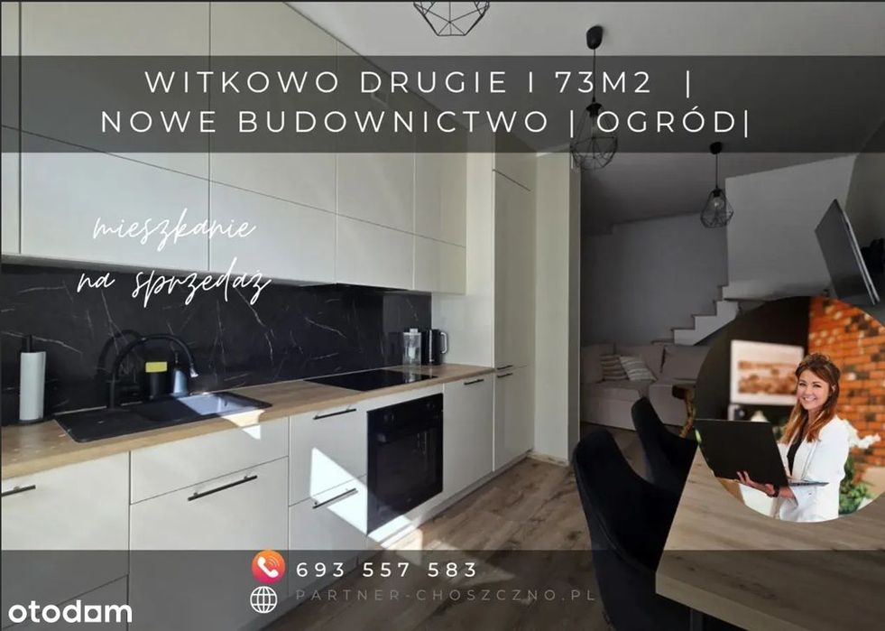 4 pokoje| ogród | 73 m² | 2 parkingi | Witkowo Drugie k. Stargardu |