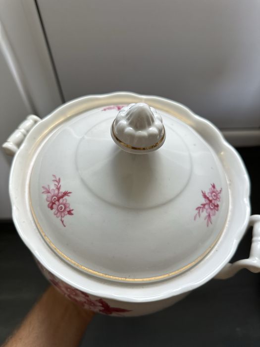 Супница Коростень с позолотой фарфор 3 л